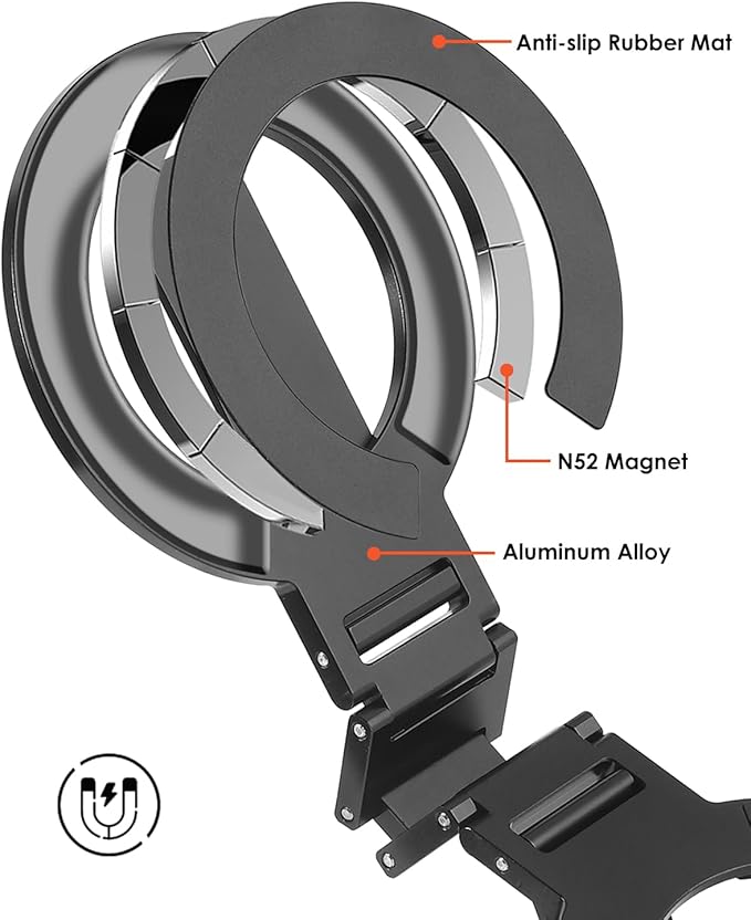 Twins Carry: Magnetic Dual-Phone Holder for iPhone &amp Android | Lightweight Solution for Professionals Travelers &amp Gamers | Manage 2 Mobile Phones for Work Personal Use (Black Mini)