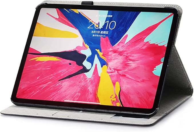 iPad Air 13'' (M4 2026)(M3 2025)(M2 2024) Case iPad Pro-3 4 5 6 (12.9'') Case for Women DMaos Synthetic Crocodile Leather Stand Folio Smart Cover with Pen Holder - Black