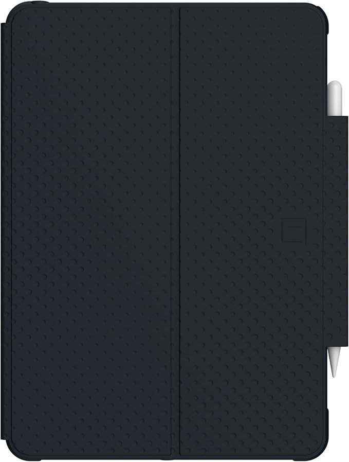 [U] by UAG iPad 10.2 Case Black 9th Generation 2021 8th Gen 2020 DOT Lightweight Slim Shockproof Smart Folio Protective Cover with Auto/Sleep Wake &amp Pencil Holder