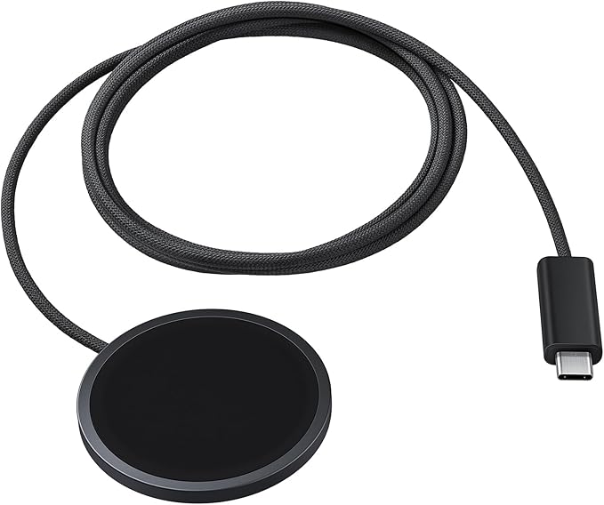 Samsung Galaxy Magnet Wireless Charger with 45W Power Adapter Cordless Super Fast Charging Powerful Design Built-in Magnets No-Slip Surface Dark Gray