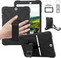 Galaxy Tab S2 9.7 Case - Dropproof Shockproof Heavy Duty Tablet Cover Rotatable Kickstand Handle Stand Hand Strap Shoulder Belt Carrying Case for Samsung SM-T810/T813/T815/T817/T818/T819 9.7 Black