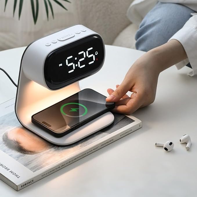 Multi Functions Alarm Clock A40 White