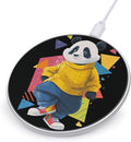 80s Panda Artistic Geometry Phone Charger Magnetic Charging Pad Anti-Slip with USB Cable