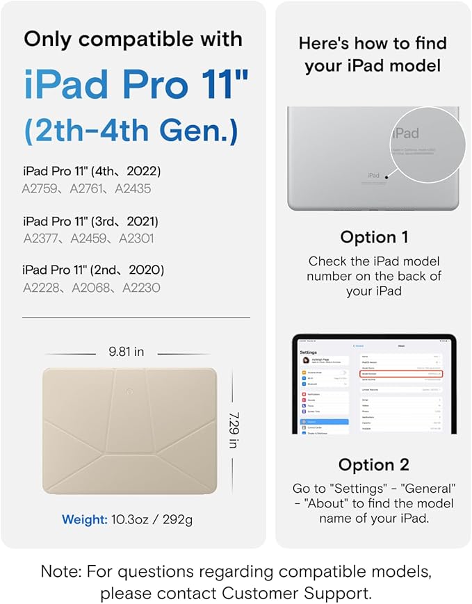 MOFT Dynamic Folio Case for iPad Pro 11 (4th 2022 | 3rd 2021 | 2nd 2020) Slim Magnetic Stand Case with 20+ Viewing Angles Auto Wake/SleepBeach White x Terracotta