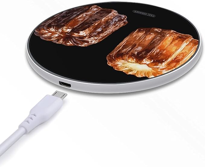 Cannele French Dessert Phone Charger Magnetic Charging Pad Anti-Slip with USB Cable