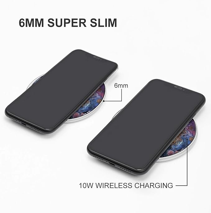 Anemone Deep Sea Jellyfishs Fast Portable Charger 10W Funny Graphic Phone Charging Pad with USB Cable