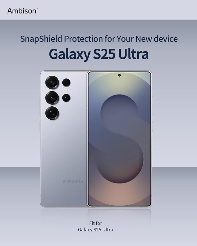 Ambison for Samsung Galaxy S25 Ultra Privacy Screen Protector 25°Anti-Spy with [Auto Dust 3s Easy Installation UltraFit tray] Case Friendly Shatterproof 9H+ Tempered Glass for S25 Ultra 6.9”2 Pack