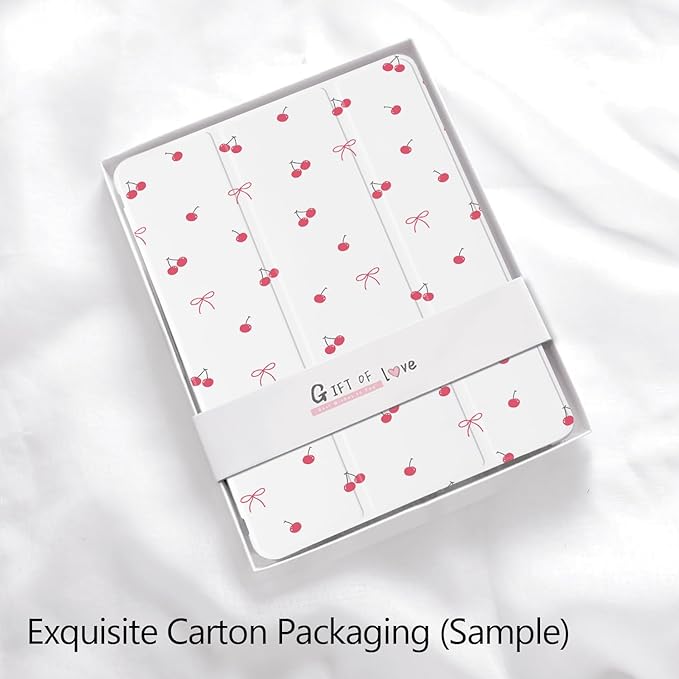 Cute Kawaii Cherry Bow for iPad Air 3 Case with Pencil Holder Auto Sleep/Wake Leather Soft TPU Back Cover for iPad Pro 10.5 Inch 2017