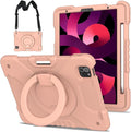 SCSVPN for iPad Air 5th/ 4th Generation 10.9'' Case iPad Pro 11 Inch Case 4th/3rd/2nd/1st Gen 2022 2021 2020 2018: Protection Kids Cover with Pencil Holder-Stand-Handle-Shoulder Strap Rose Gold