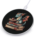 Dragon Sitting on Top of Books Phone Charger Magnetic Charging Pad Anti-Slip with USB Cable