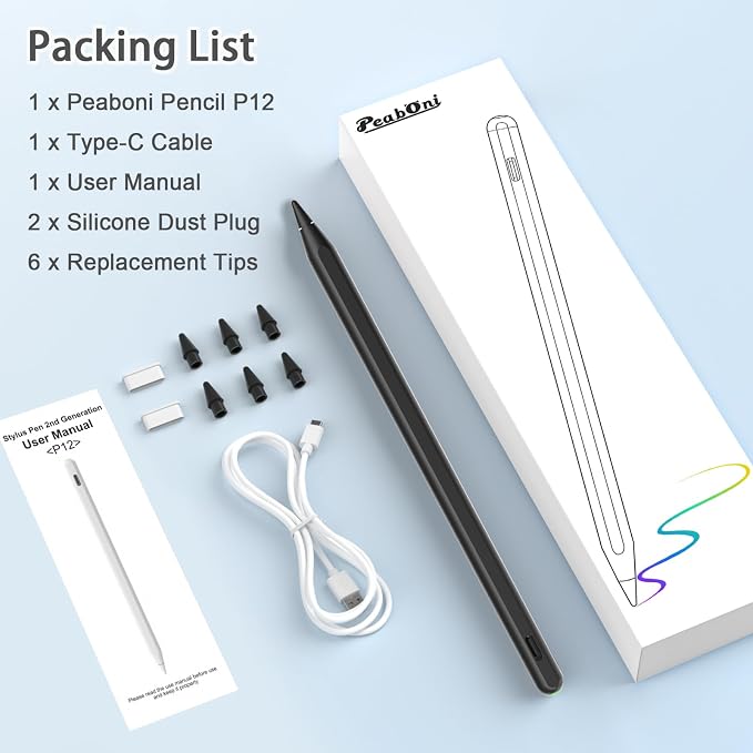 Black+6pcs Replacement Nibs