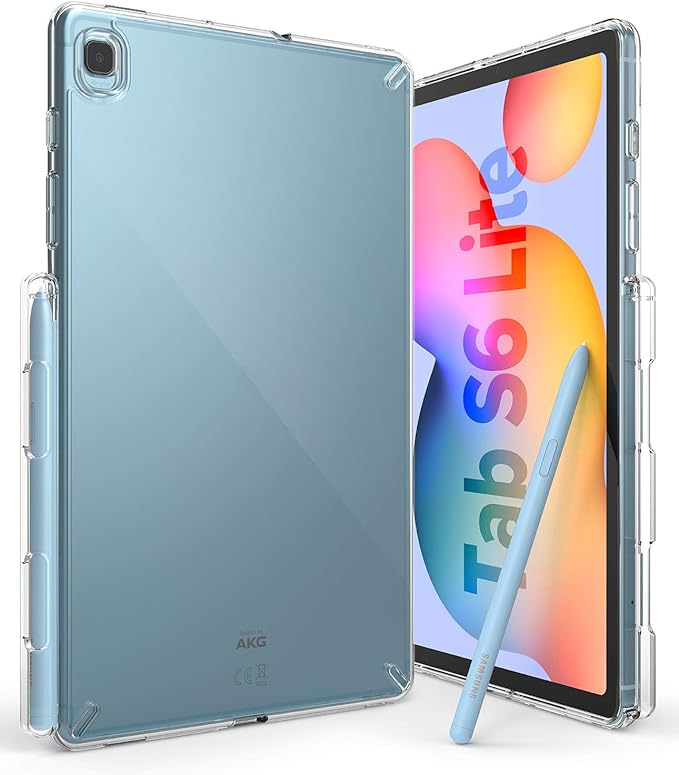 Ringke Fusion Case [Built-in Pen Holder] Compatible with Samsung Galaxy Tab S6 Lite Case 10.4 Inch 2024/2022 / 2020 Transparent Hard Back Shockproof Cover - Clear