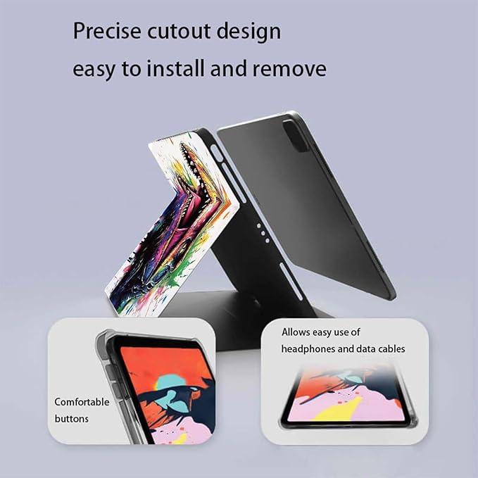 Case for Samsung Galaxy Tab A11 / Tab A9 8.7-Inch 2025/2023Slim Protective LeatherAuto Wake/SleepAdjustable Viewing Angle Stand.Watercolor Dinosaur