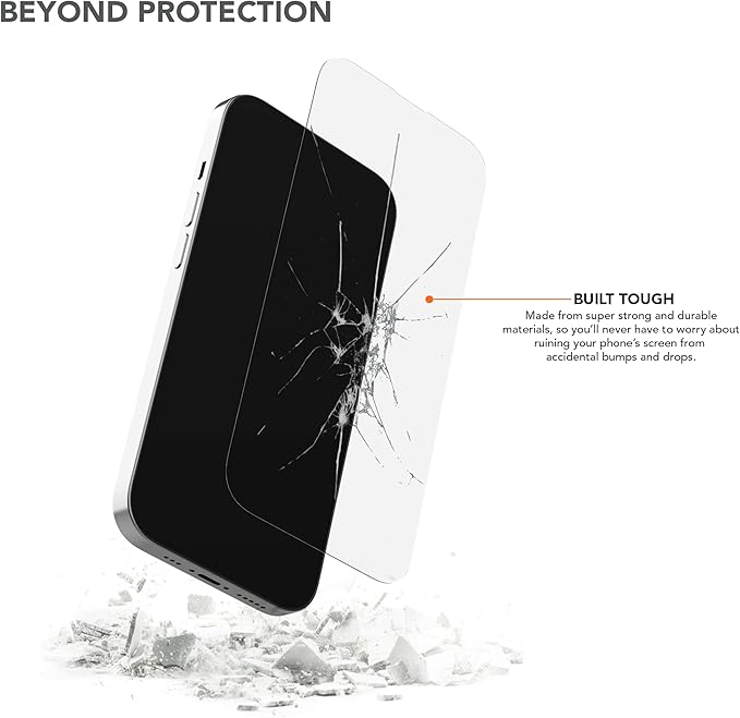 Rokform - iPhone 14 Pro Screen Protector Active Touch Shatter Proof High Definition Case Friendly Tempered Glass iPhone Screen Protector 2 Pack (Clear)
