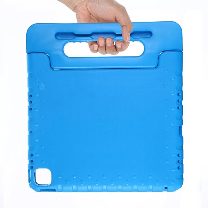 Kids Case for iPad Air 13-inch M3/M2 &amp iPad Pro 13 inch Case M5/M4 (2025/2024) with Pencil Holder/Kickstand Lightweight Convertible Handle Stand EVA Shockproof Rugged Protective Cover Blue