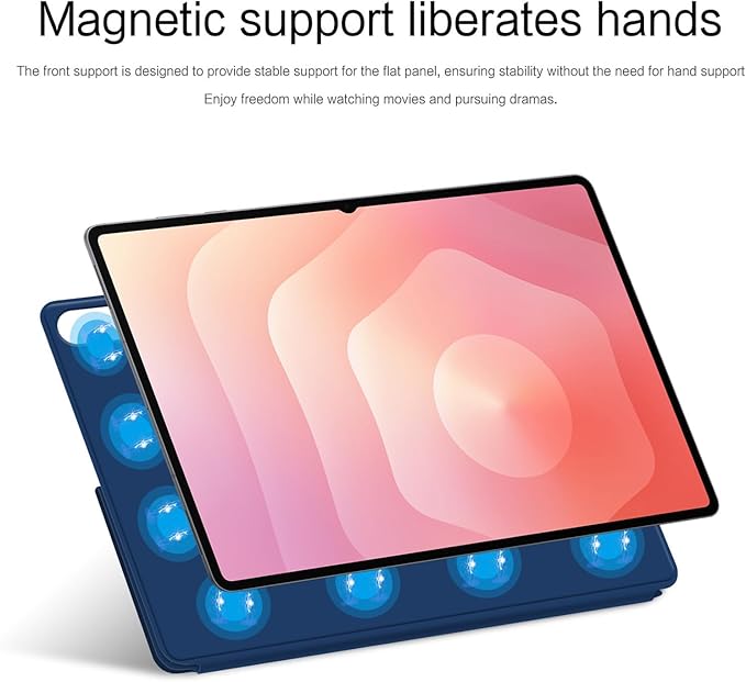 for Samsung Galaxy Tab S11 Ultra Case 14.6 inch Multi-Viewing Angles |Auto Wake/Sleep | Magnetic Attachment | Slim Light Shell Cover | Compatible with Galaxy Tab S11 Ultra | Navy Blue