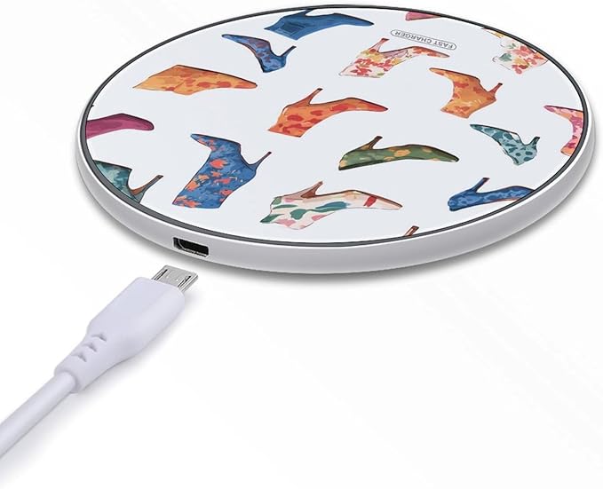 High Heels Boots Fast Portable Charger 10W Funny Graphic Phone Charging Pad with USB Cable
