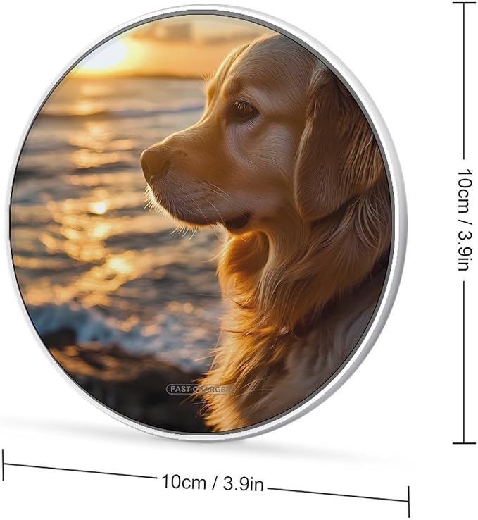 Retriever Labrador Dog Sunset Wireless Charger Anti-Slip Wireless Charging Pad Slim Charger Mat for Men Women