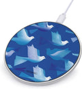 Pigeons Blue Geometry Phone Charger Magnetic Charging Pad Anti-Slip with USB Cable