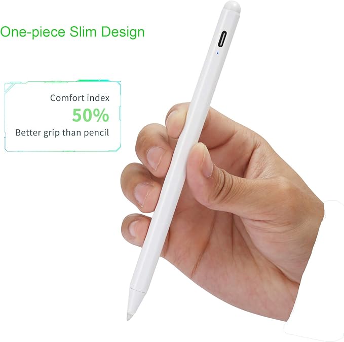 Stylus Pencil for iPad 8th/9th/10th Generation 10.2Palm Rejection Stylus Pen Compatible with Apple Pencil 2nd Generation for iPad 8th/9th/10th Generation 10.2 InchWhite