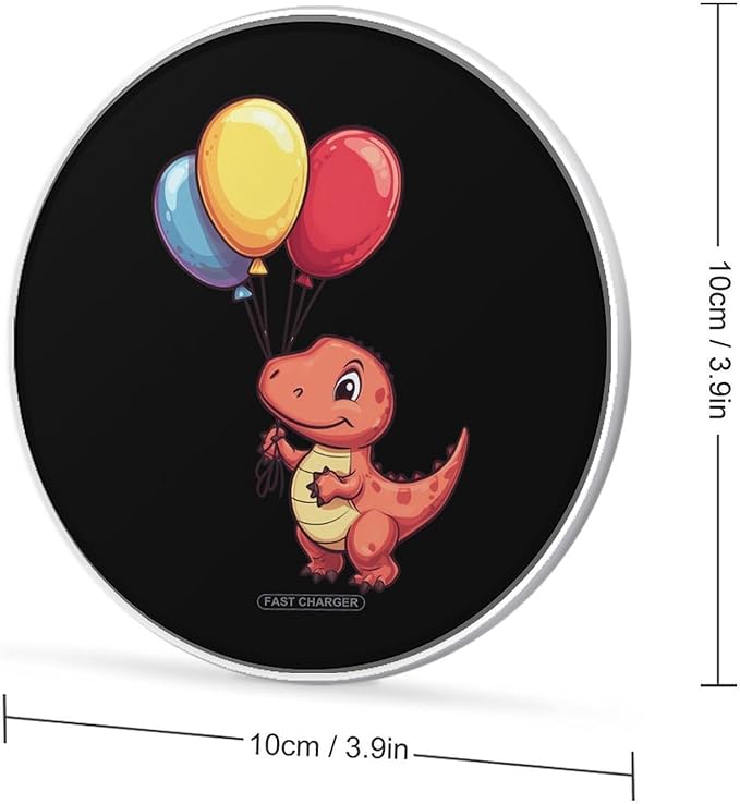 Cute Dinosaur Wireless Charger Anti-Slip Wireless Charging Pad Slim Charger Mat for Men Women