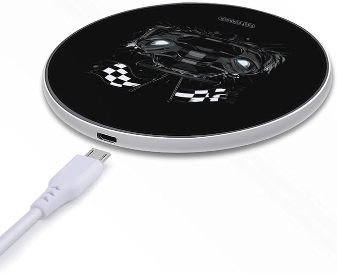State of Indiana Racecar Wireless Charger Anti-Slip Wireless Charging Pad Slim Charger Mat for Men Women