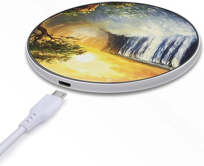 Sunrise at Victoria Falls Phone Charger Magnetic Charging Pad Anti-Slip with USB Cable