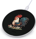 Rooster Flower Wireless Charger Anti-Slip Wireless Charging Pad Slim Charger Mat for Men Women