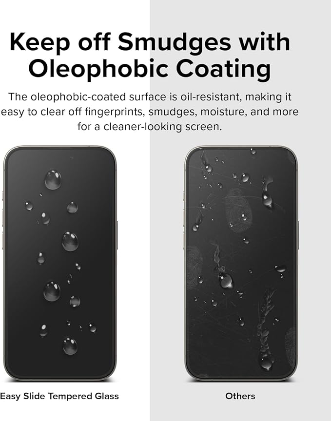 Ringke Easy Slide Tempered Glass Designed for Google Pixel 9/9 Pro Screen Protector [Super Easy to Install] Case Friendly Shatterproof Premium 9H Hardness - 2 Pack