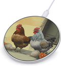 Italian Chickens Wireless Charger Fast Wireless Charging Pad with USB Cable 10W Anti-Slip Magnetic Wireless Charger Portable Slim Charger Puck Travel Charging Station