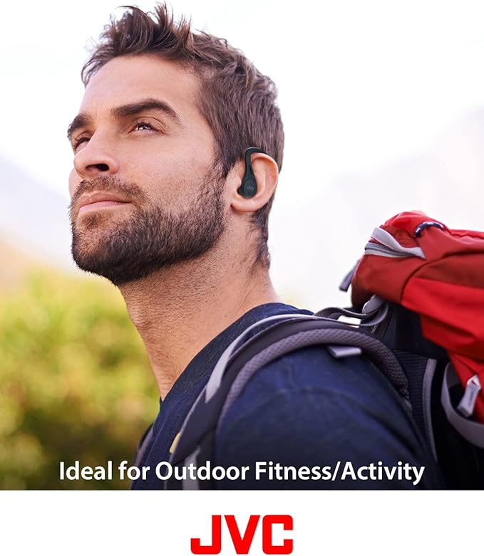 JVC Sport True Wireless Earbuds Headphones Lightweight and Compact Long Battery Life (up to 30 Hours) High Quality Sound with Neodymium Magnet Driver Water Resistance (IPX5) - HAEC25TB (Black)