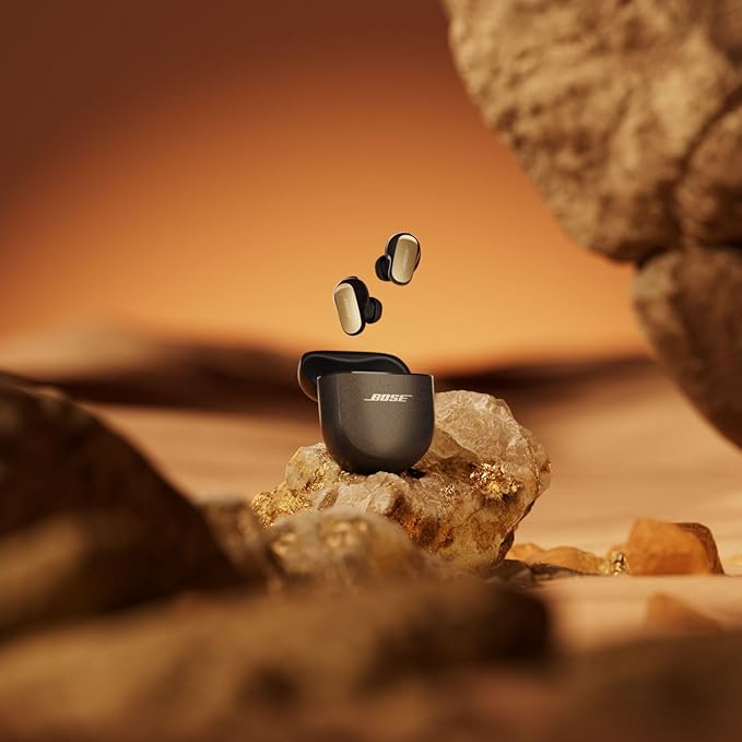 Bose QuietComfort Ultra Earbuds (2nd Gen) - Wireless Noise Cancelling Earbuds with Mic Immersive Audio USB-C Charging Up to 6 Hours Battery IPX4 Rating Desert Gold - Limited Edition Color