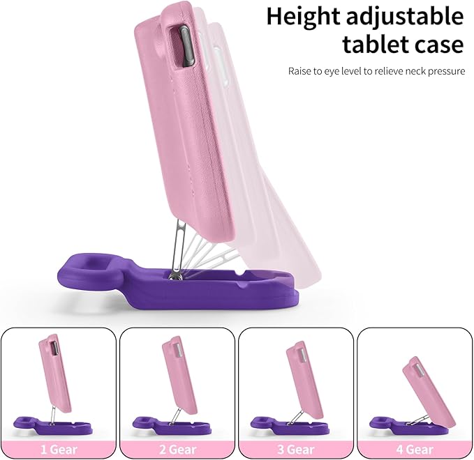 Kids Case for iPad (A16) 11th/10th Gen 10.9'' 2025/2022Adjustable Portrait/Landscape Stand/Drop Proof with HandleChild Friendly Case for iPad Air 11(M4/M3/M2) 2026/2025/2024 (Pink)