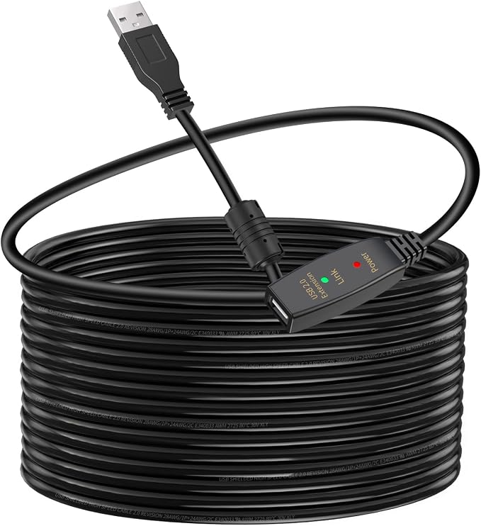 USB 2.0 Extension Cable Black