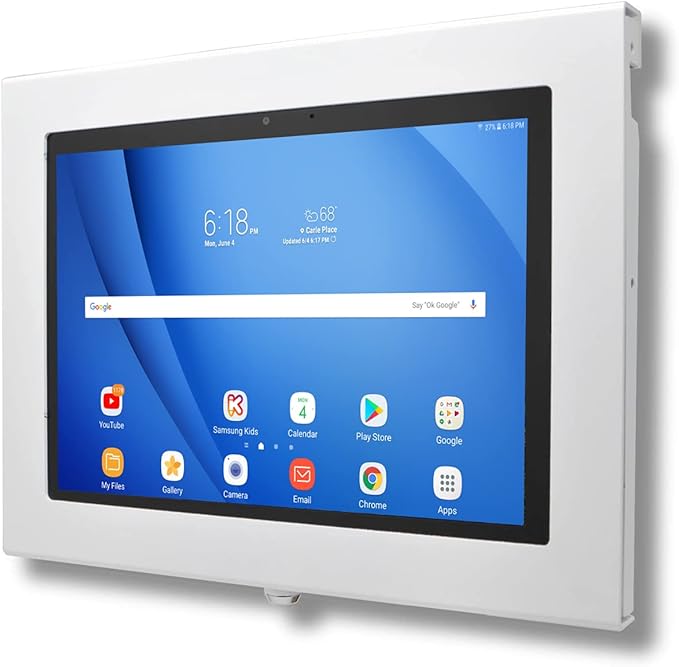 TABcare Locking Anti-Theft Metal Case for Samsung Galaxy TAB A 10.1 2019 Tablet for Kiosk POS Store Show Display Time Clock (TAB A 10.1 2019 SM-T510 White)