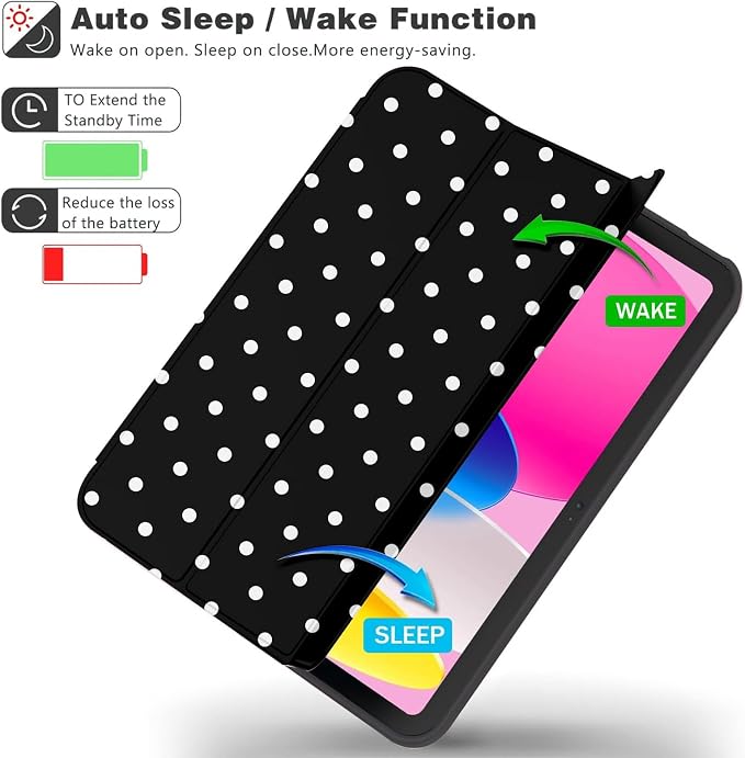 White Polka Dots Black