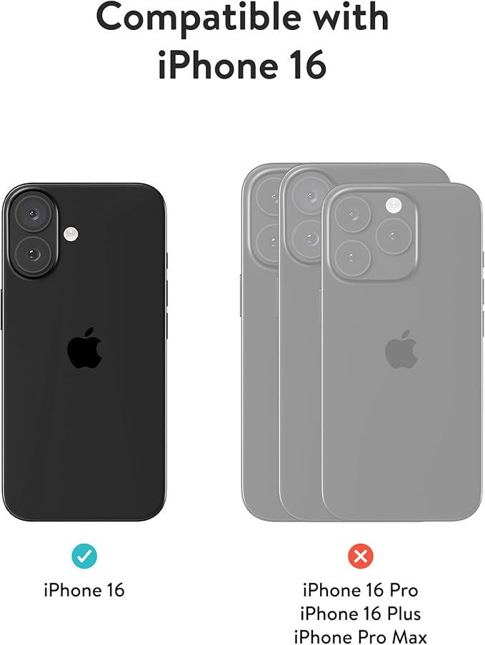 Mous for iPhone 16 Screen Protector - Tempered Glass - 2 Pack - Water and Oil Resistant