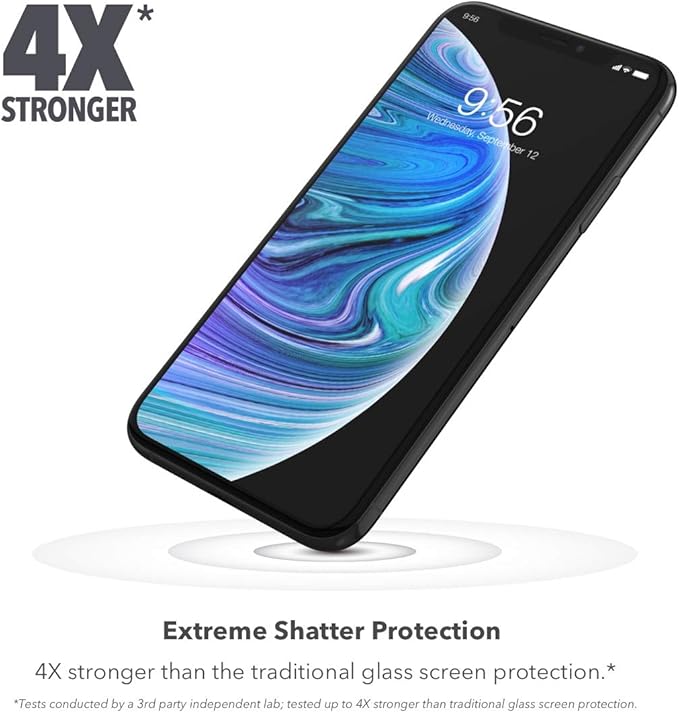 ZAGG Glass Elite Screen Protector - Made for Apple iPhone 11 - Case Friendly Screen - InvisibleShield - Impact &amp Scratch Protection (200103913)