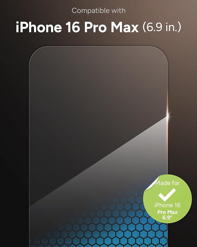 ZAGG XTR4 Screen Protector for iPhone 16 Pro Max - 11x Stronger Tempered Glass Blue Light Filtration Anti-Reflective Technology Graphene Reinforced InvisibleShield Easy Dust-Free Installation | 1