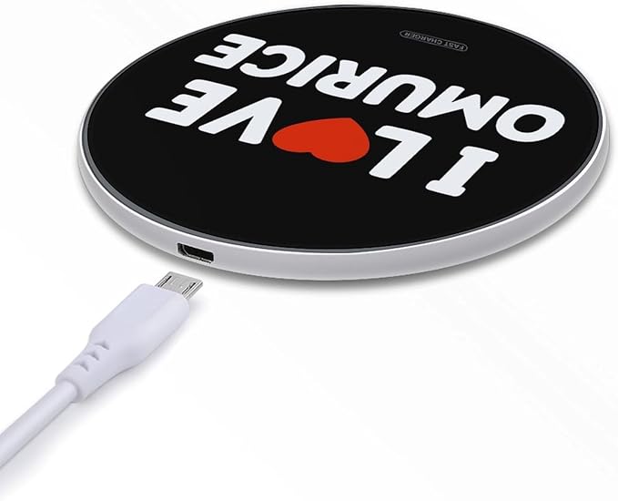 I Love Omurice Fast Portable Charger 10W Funny Graphic Phone Charging Pad with USB Cable
