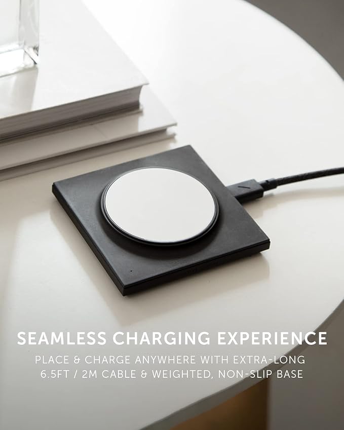 Native Union Drop Magnetic Wireless Charger – Non-Slip MagSafe Wireless Charging Pad for iPhone 15 15 Plus 15 Pro 15 Pro Max iPhone 8 to iPhone 15 – 15W Fast-Charging for Qi-Compatible Devices
