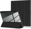 Case for BOOX Tablet Note Air 4 C/Note Air 3 C and B/W E Ink Tablet 10.3 ePaperSlim Drop Protection Tri-Fold Cover with Hard Shell Transparent Back and Pen Holder Stand Smart CoverBlack