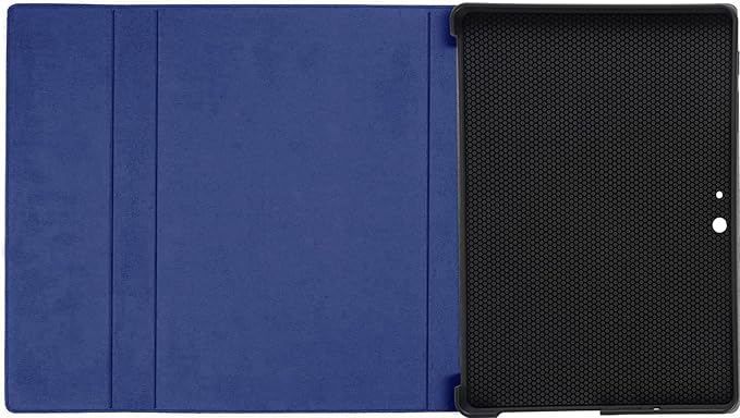for Microsoft Surface Pro X and Pro Plus+ 13 inch Case 2019/2020/2021/2024 Genuine Leather Cover Protective Shell Compatible with Type Cover Keyboard and Pencil Holder.Blue