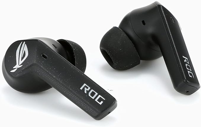 ASUS ROG Cetra True Wireless Gaming Earbuds – Bluetooth Low-Latency ANC Noise Cancelling Touch Control IPX4 Water Resistant 27Hr Battery Wireless Charging for PC Mobile Switch Ally/X - Black