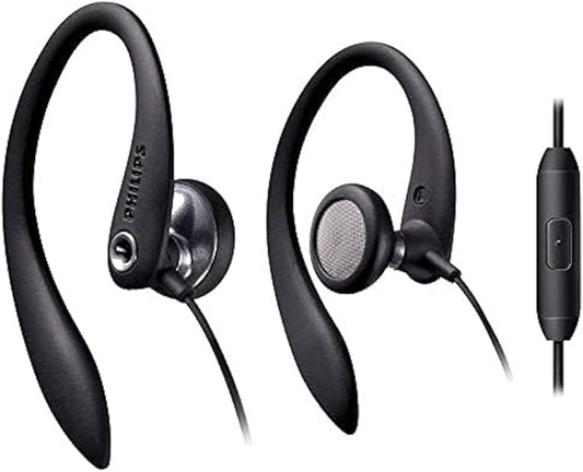 PHILIPS Over The Ear Sport Earbuds with Mic Earphones for Sports Running and Gym