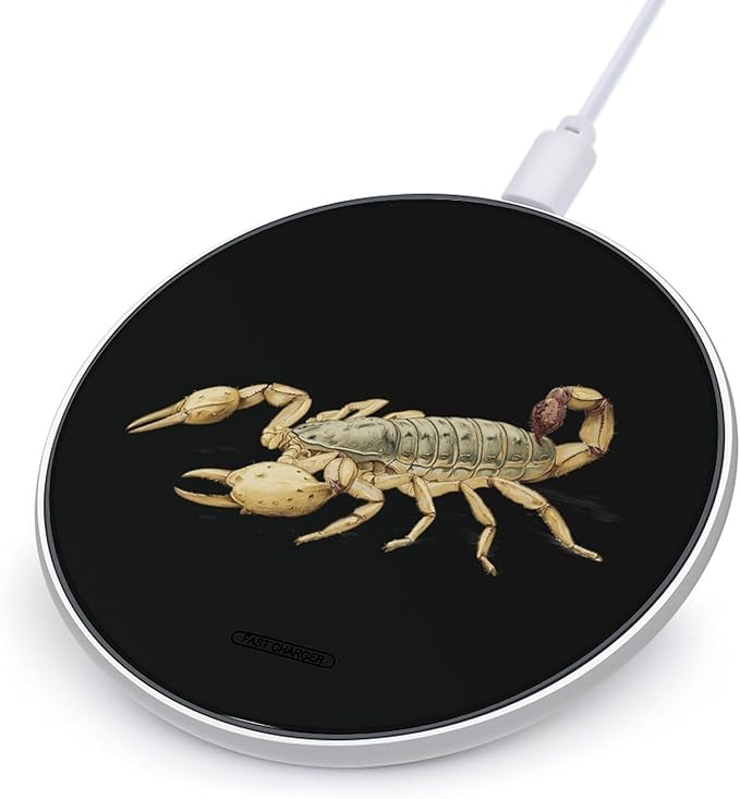 Vintage Scorpion Fast Portable Charger 10W Funny Graphic Phone Charging Pad with USB Cable
