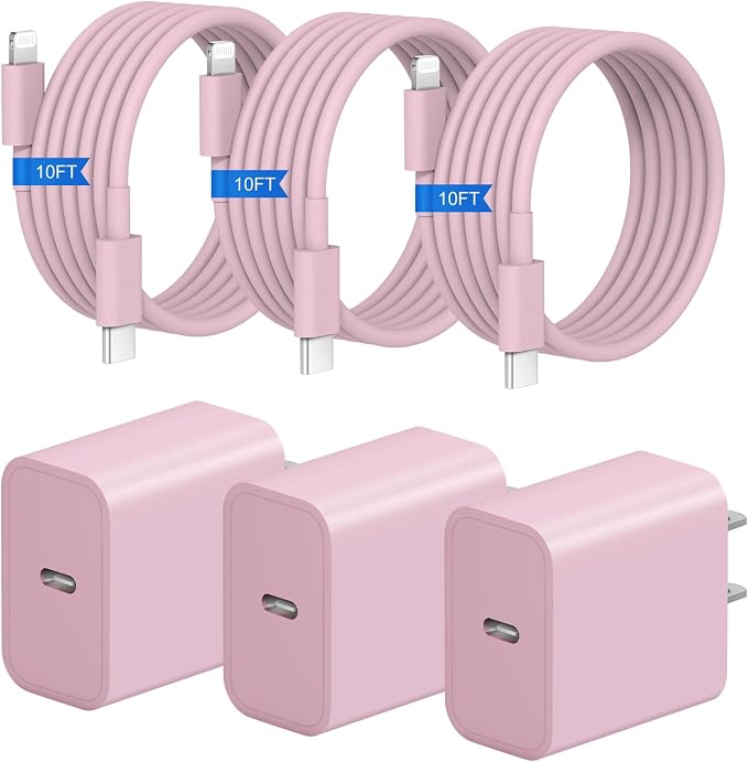 3+3Pack 10FT Pink