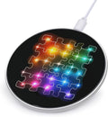 Puzzle Autism Neon Lights Phone Charger Magnetic Charging Pad Anti-Slip with USB Cable