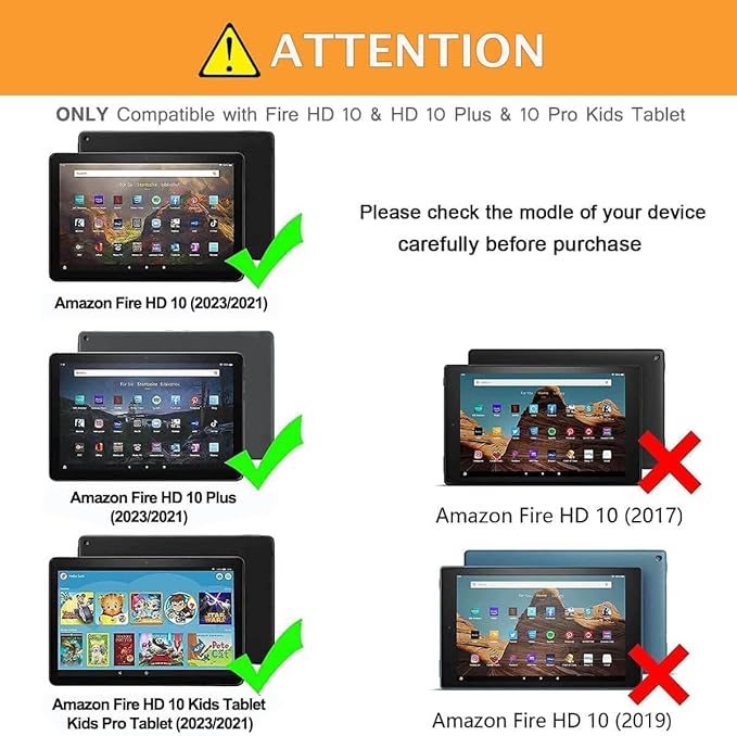 Case for All-New Amazon Fire HD 10 &amp 10 Plus Tablet 10.1 (13th/11th Generation 2023/2021 Release) Slim PU Leather Stand Cover with Card Slot &amp Auto Wake/Sleep Cute Cartoon Cats