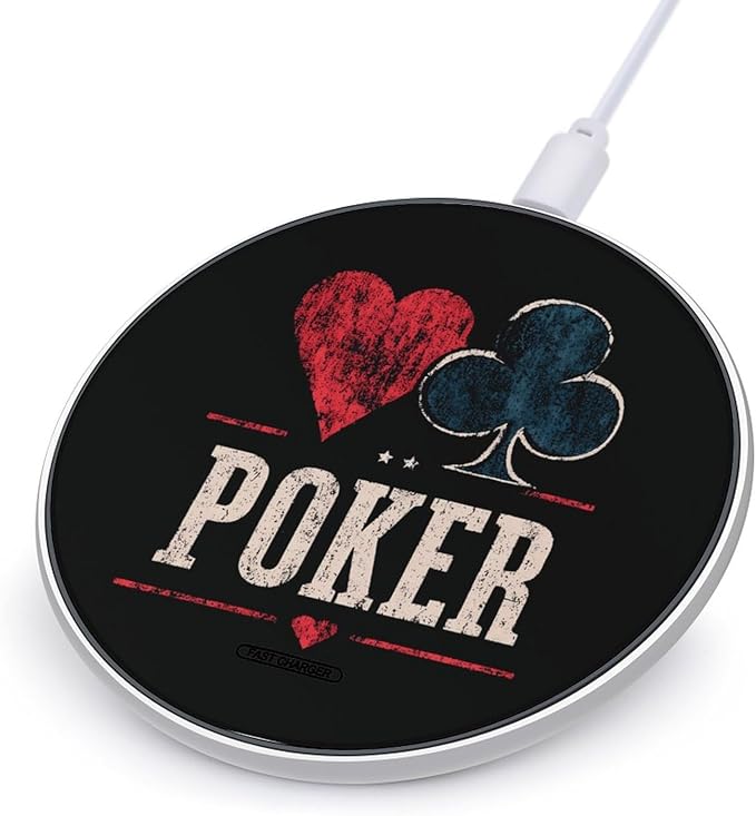 Poker Heart Plums Phone Charger Magnetic Charging Pad Anti-Slip with USB Cable